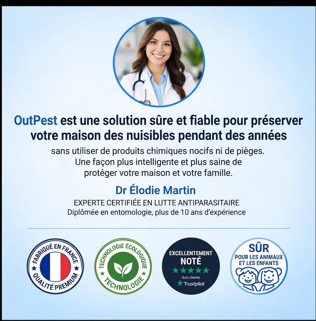 OutPest™ 2026 — Répulsif Ultrasonique | Sans Chimiques, Sans Pièges